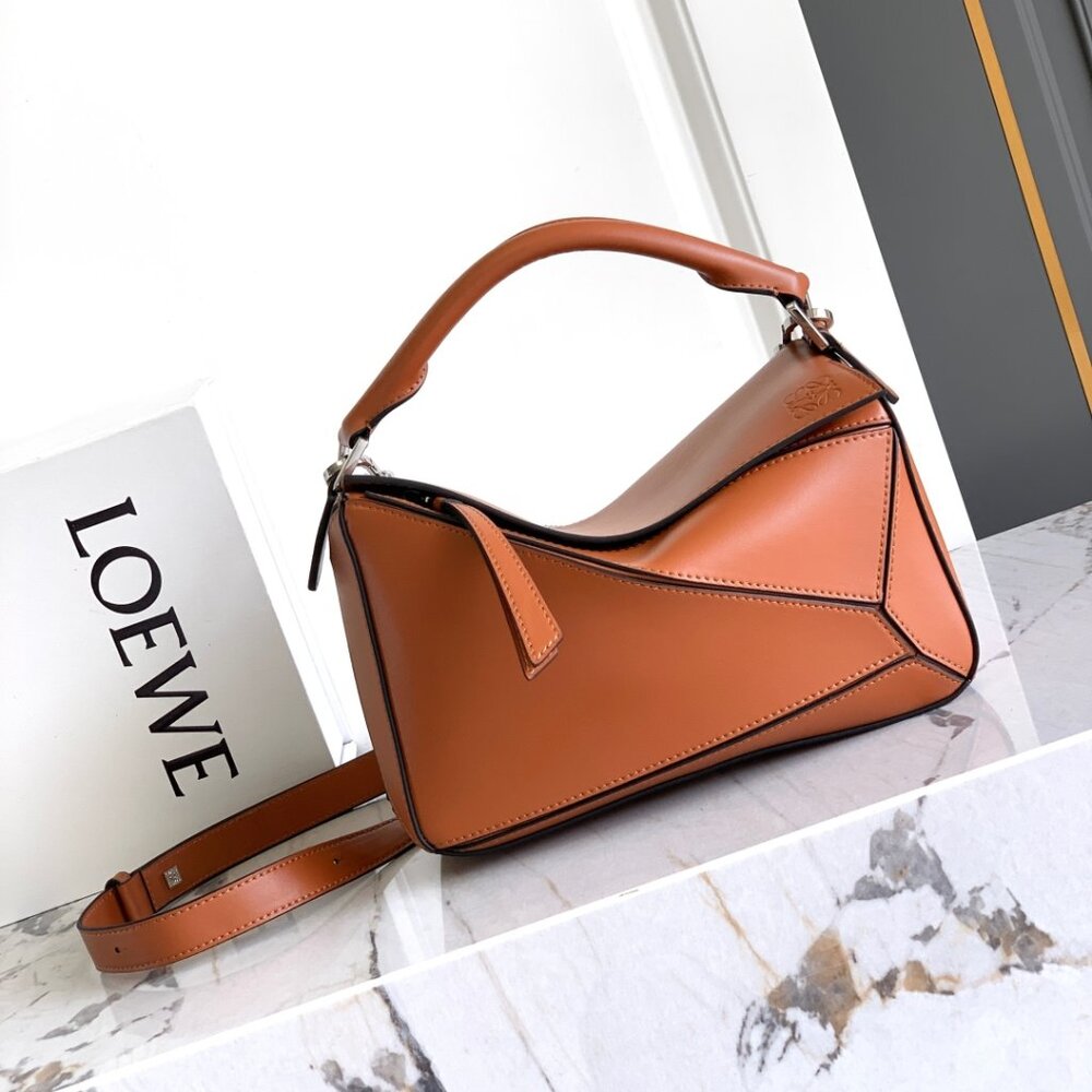 LOEWE Puzzle small geometric patchwork crossbody … - image 1